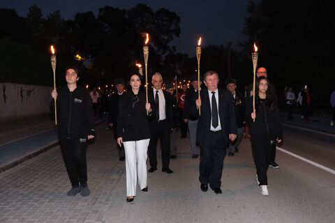 Cumhuriyet'in 101. Yılında Şahinkaya'da Coşkulu Kortej!